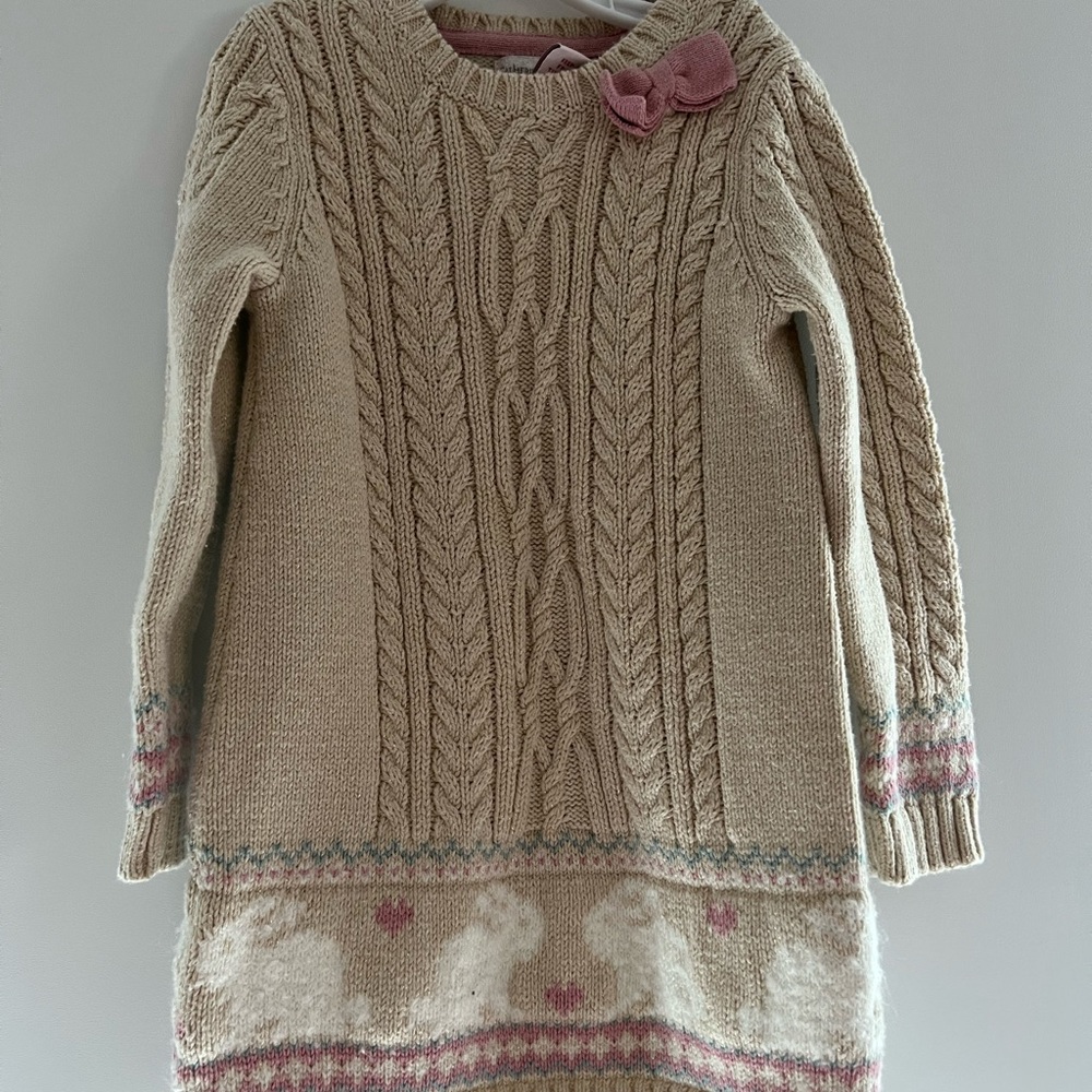 Catherine malandrino sweater dress with bunnies